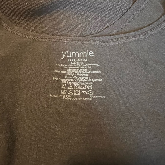 NWT Yummie Shape Seamless Cotton Stretch Full Brief Black Bodysuit - Picture 8 of 9